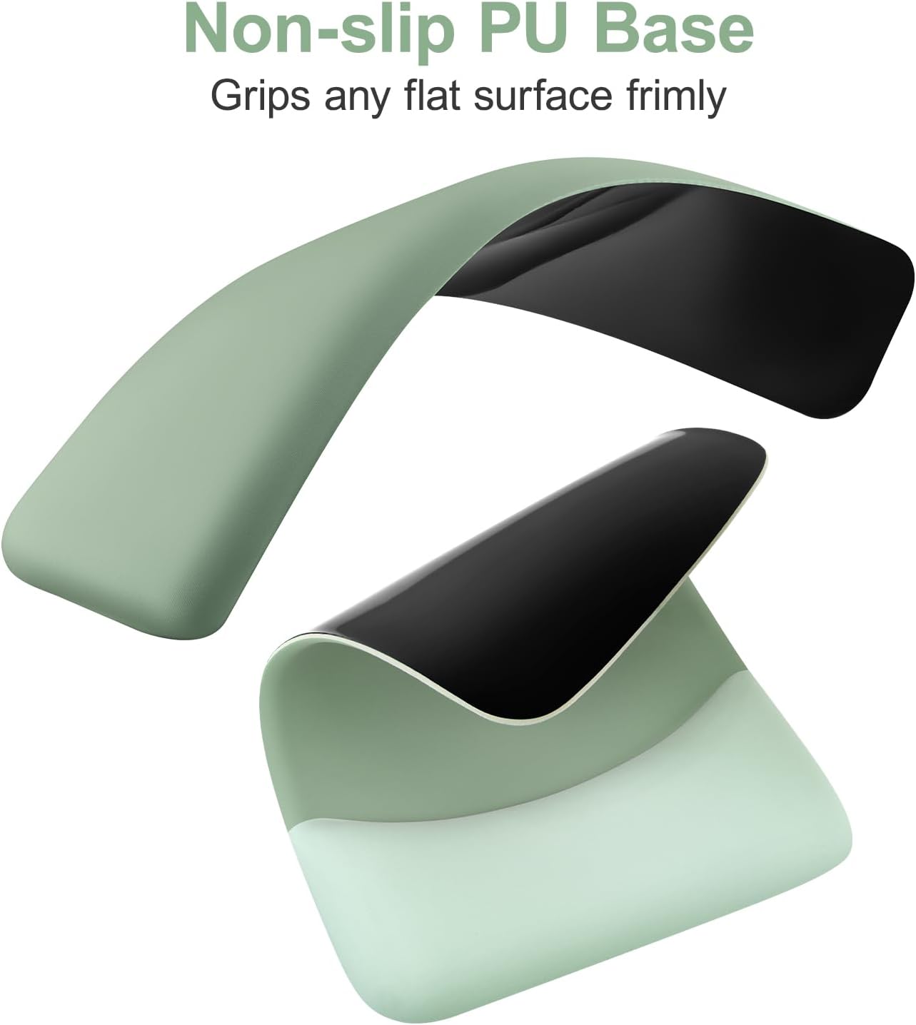 Keyboard Wrist Rest & Mouse Pad with Wrist Rest, Green | Rectangular Ergonomic Mousepad, Non-Slip Base, Home/Office