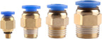 Pneumatic Quick Connector M5 1/8 1/4 3/8 1/2 PU Hose Air Pipe 4 6 8 10 12 14 16mm PC8-02 Brass Straight(PC6-01)