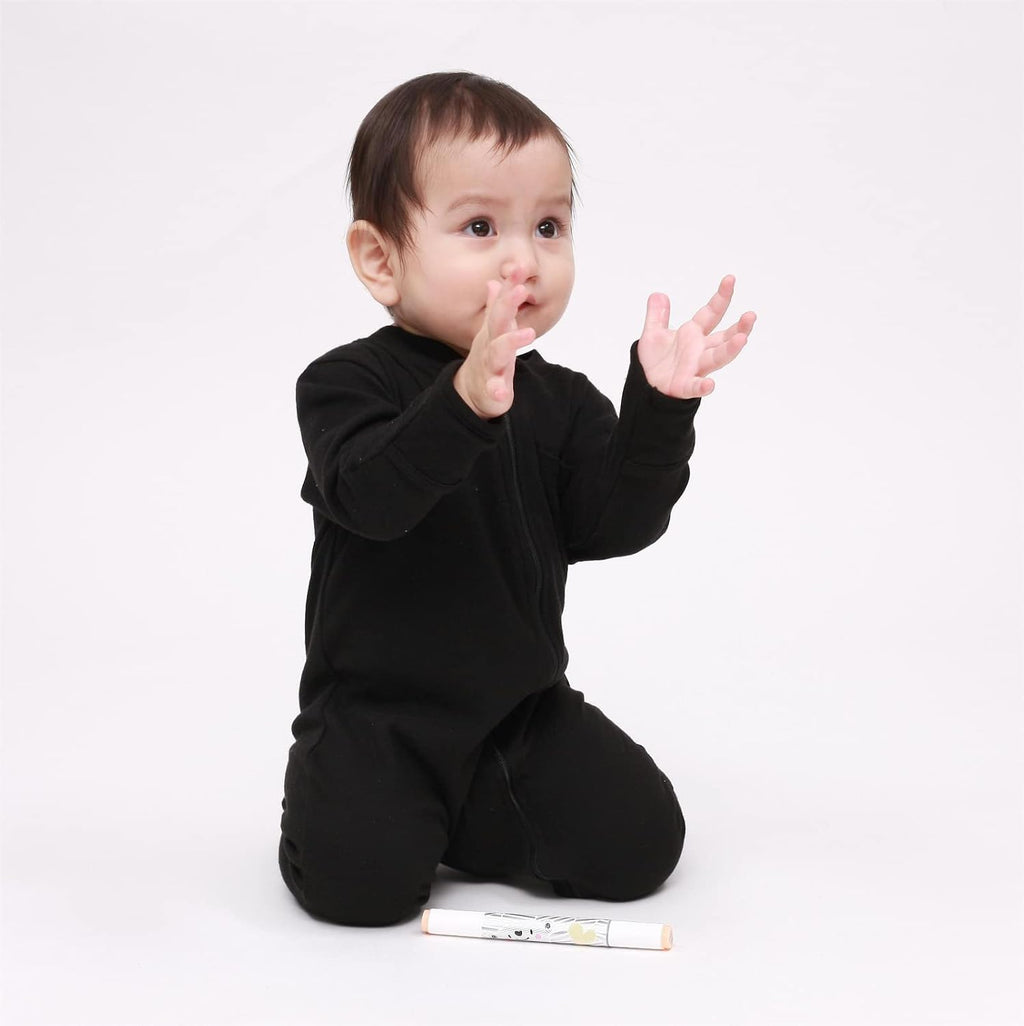 Baby Kids Sleep and Play Baby Cotton Sleeper Zip Front Footed Pajamas 0-12 Month