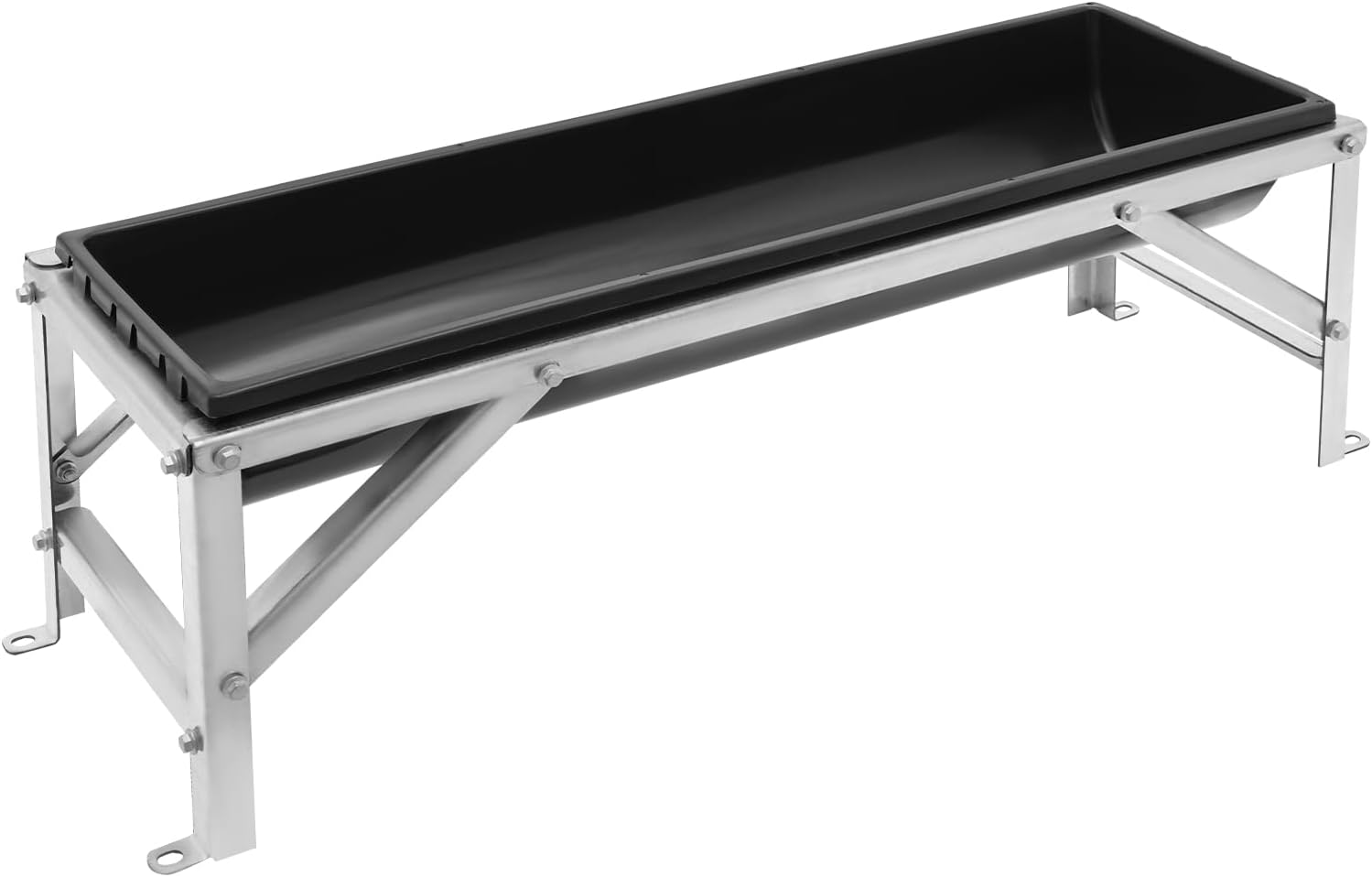 Goat Hay Feeder, 40'' Livestock Feeding Trough, 9 Gallon Large Capacity Horse Water Trough, Heavy Duty Sheep Hog Pig