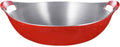Stock Pot, Anti Stick Coating Thickened Aluminum Alloy Red Base Boiling Fish Soup Pot with Dual Handles Household Wok
