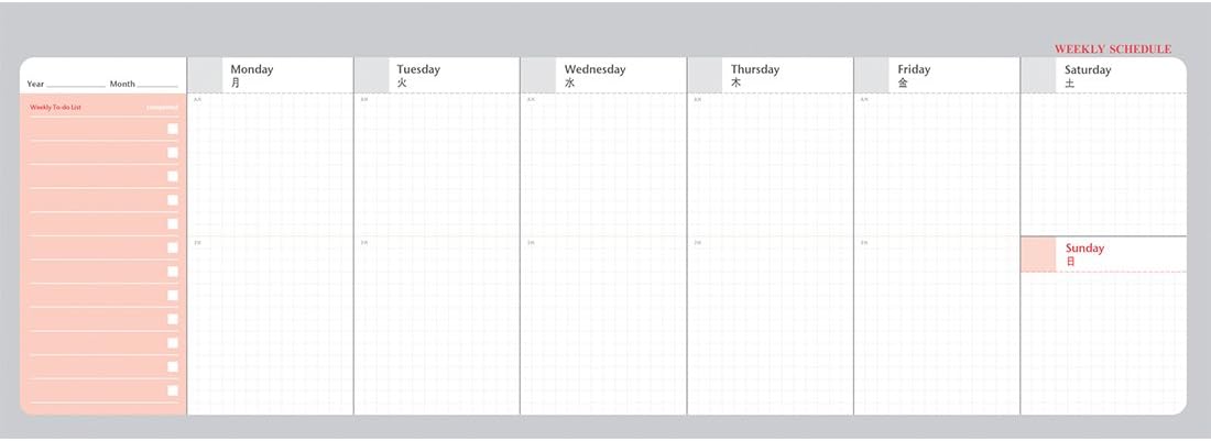 Brilliant 2021 Weekly Planner - Wirebound Undated Gray Desk Planner (12 X 4.4 inches)