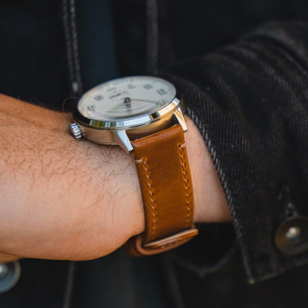 Top Grain Leather Watch Bands Compatible with Apple Watch Models - 1, 2, 3, 4, 5, 6, 7, 8, 9, 10, SE, Ultra & Ultra 2
