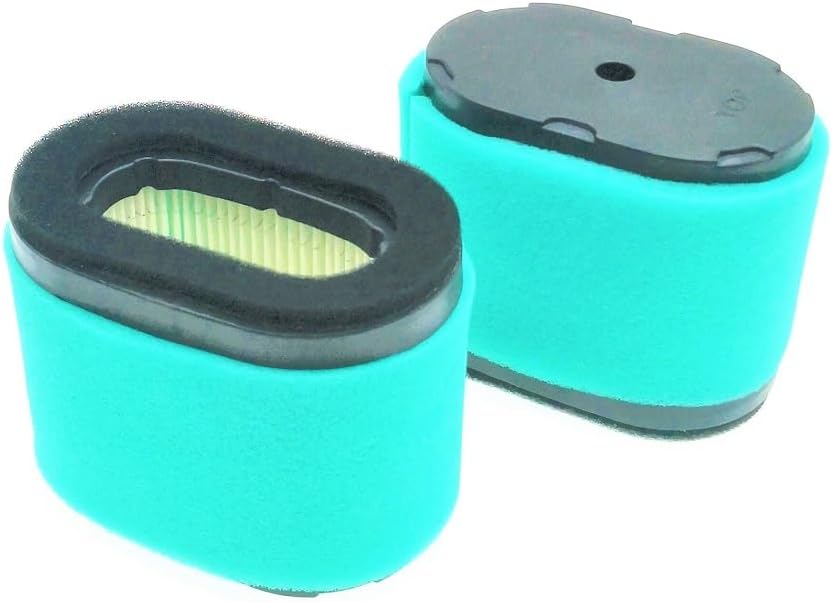 2 Pack 498596 Air Filter Replace for BS 5059 690610 697029 OEM Air Cleaner Cartridge with 273356 Pre Filter Fits Lawn Mower Air Cleaner Element
