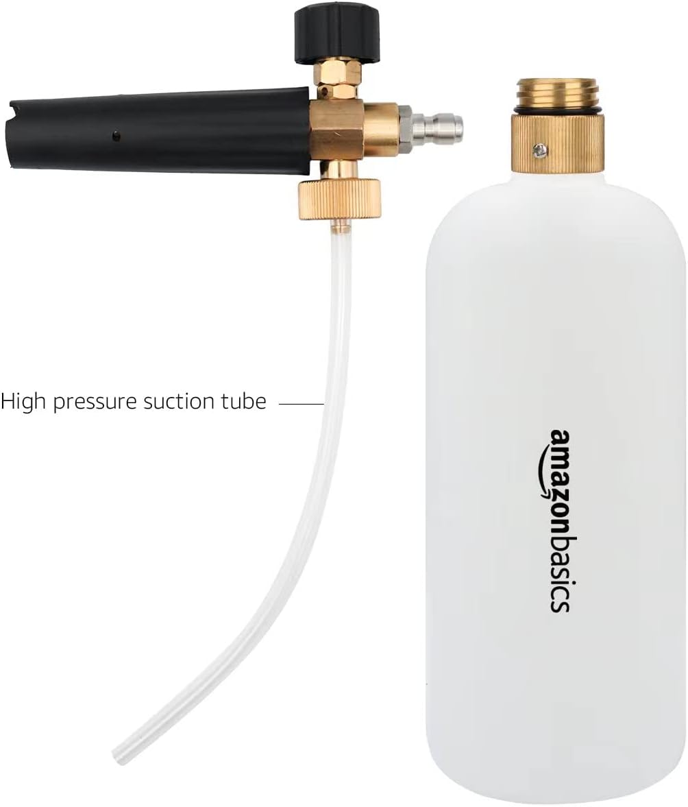 Foam Cannon with 1/4-Inch Quick Connector for Pressure Washer, Snow Foam Lance for Car Washing, Adjustable Nozzle