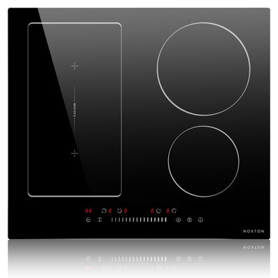 24 Inch Induction Cooktop, 4 Burners Electric Cooktop, Upgraded Induction Stovetop with Flex Zone, Power Boost