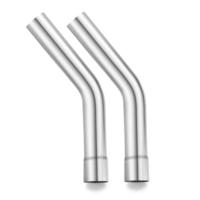 2"OD 2 Pcs 45 Degree Exhaust Tube Made of High Quality Stainless Steel DIY Exhaust Pipe