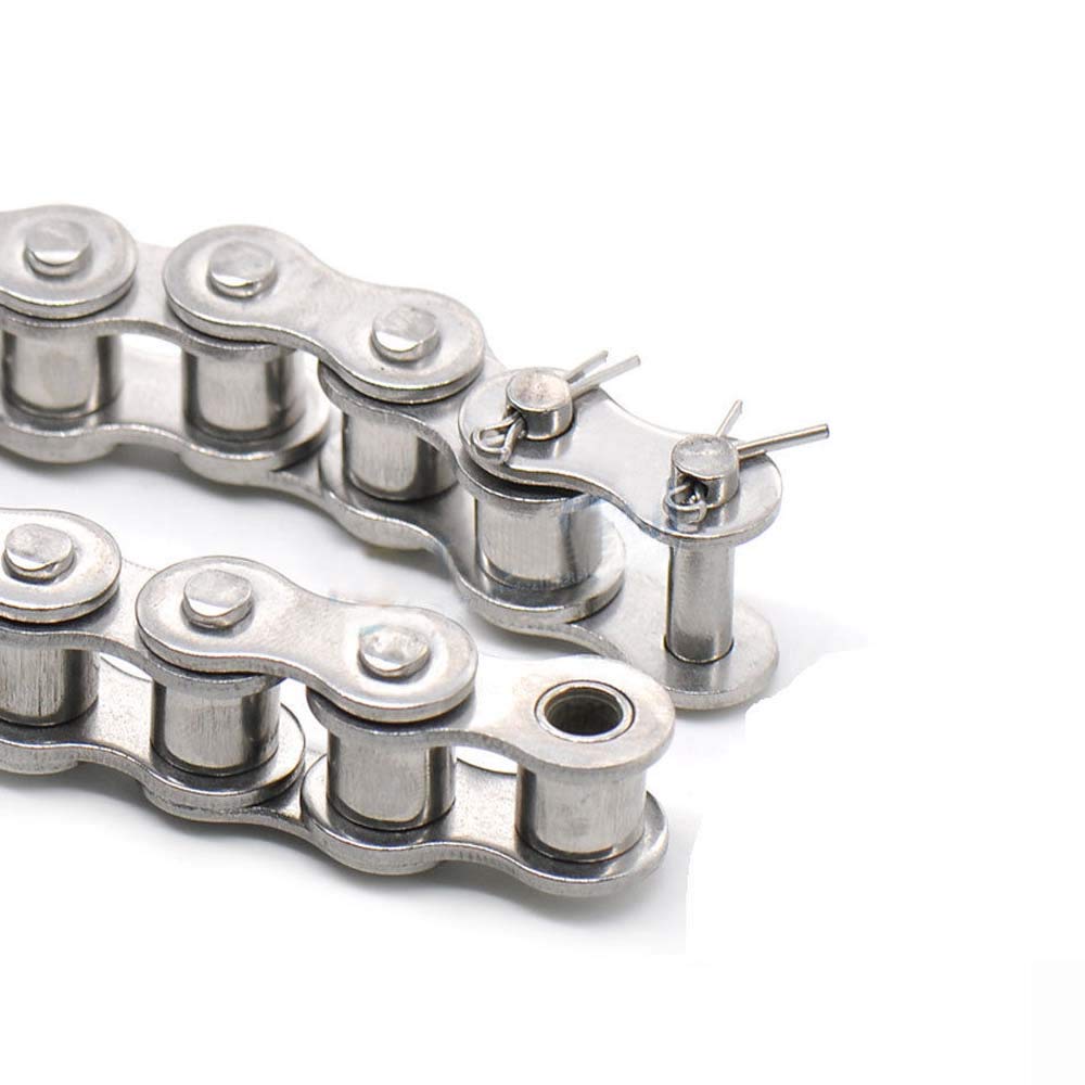 25# Stainless Steel Roller Chain Pitch 1/4" 04C Heavy Duty Roller Chain x1M (1 Meter)