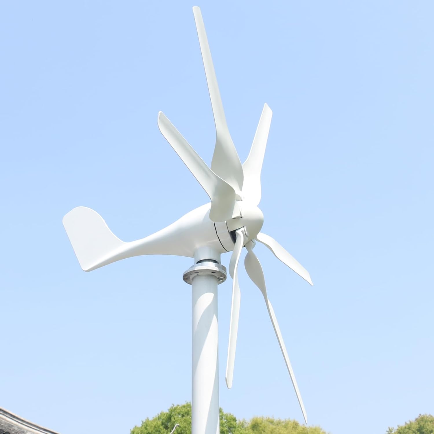 Wind Turbine Generator 400W 12V 6-Blade Wind Power Generator with Mppt Charge Controller,RV Wind Power Generator, Off