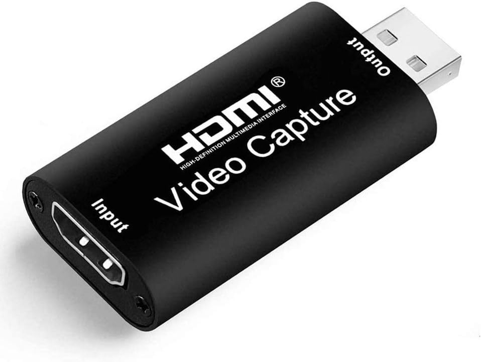HDMI Video Capture Card, 4K HDMI to USB Capture Card Full HD 1080P 30fps, Record via DSLR, Camcorder, Action Cam for
