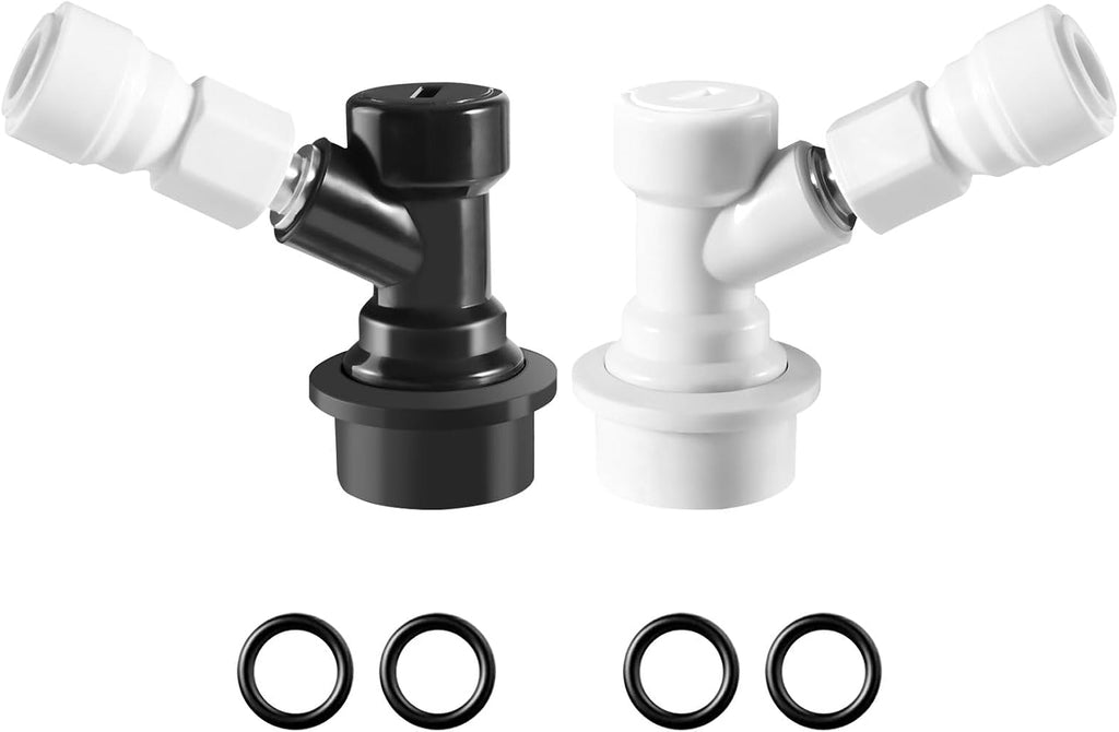 Ball Lock Quick Disconnect – Push to Connect Beer Line Fittings Set | O.D 3/8" Tube-7/16-20UNF Thread, Quick