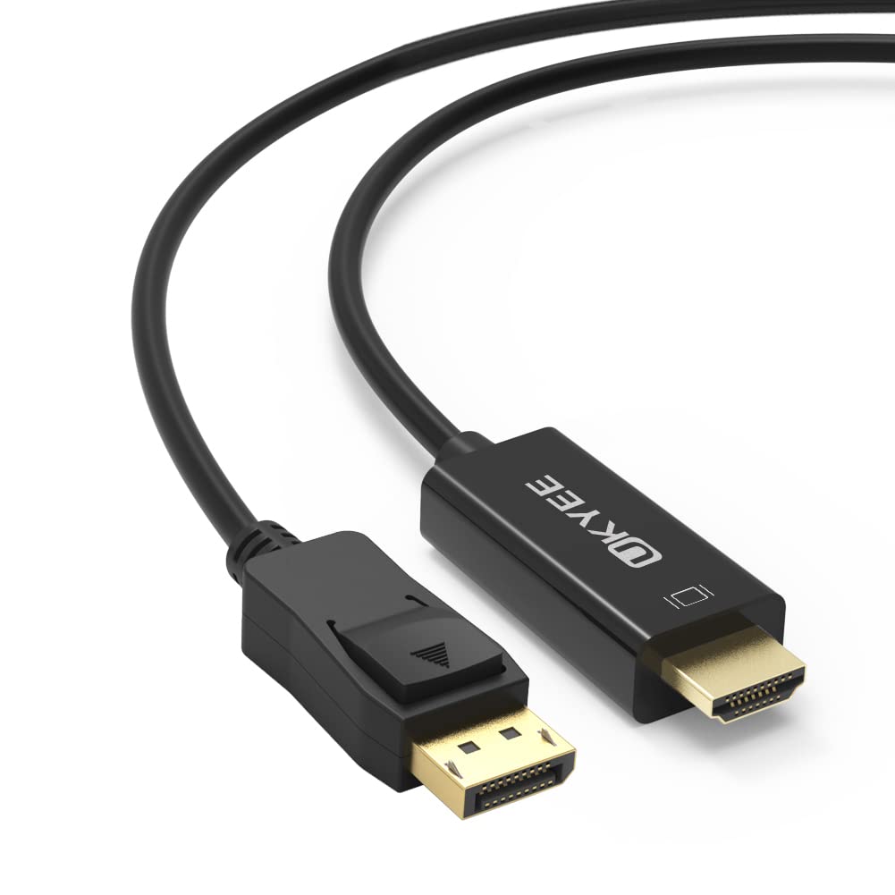 4K Displayport to HDMI Cable 6FT 2-Pack, Display Port (DP) to HDMI Adapter 6FT Male to Male Cord Converter for PCs to