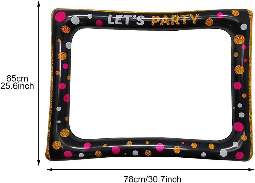 Inflatable Photo Booth Frame, 30.7 x 25.6 Inch Inflatable Selfie Frame, Photo Booth Props for Birthday Party
