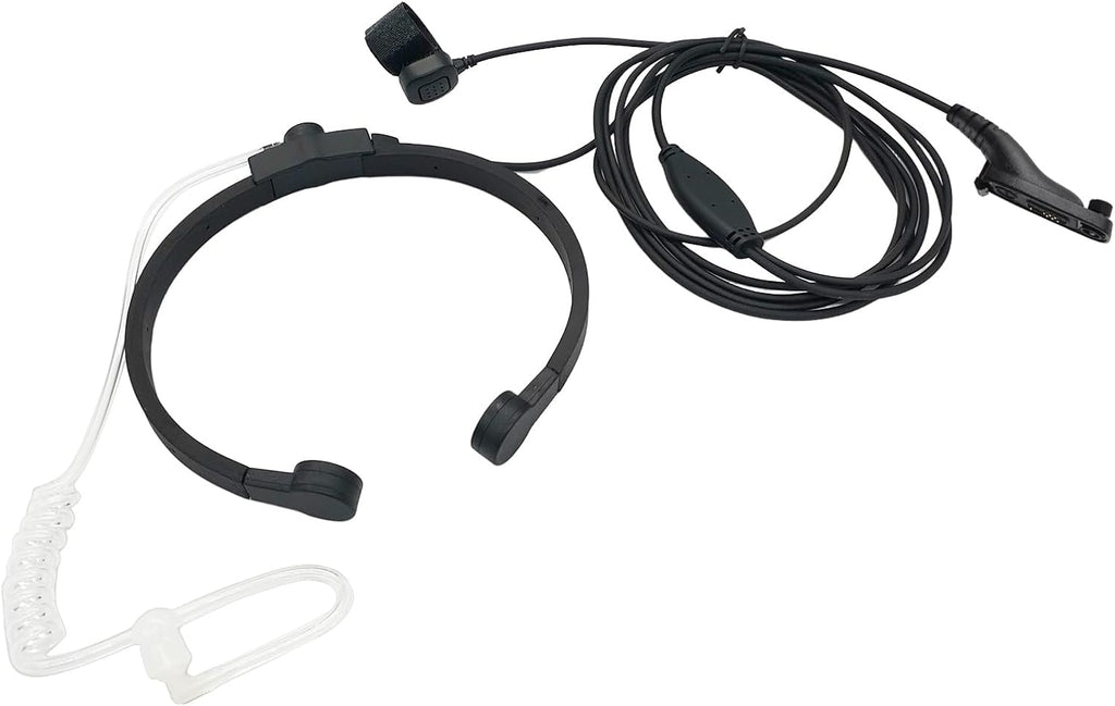 Throat Mic Headset Tactical Neck Bone Conduction Acoustic Earpiece for Motorola APX 6000 7000 8000 XPR7550E 6550E