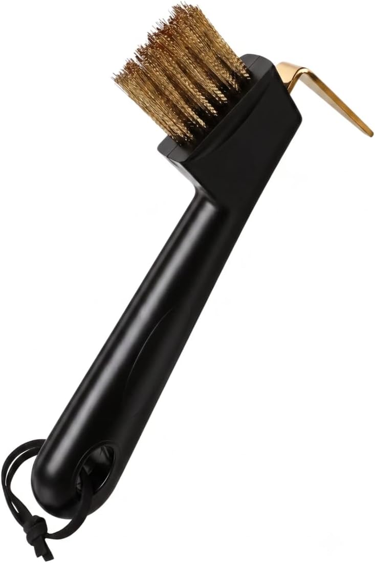 Professional Hoof Pick with Heavy-Duty Brass Wire Brush