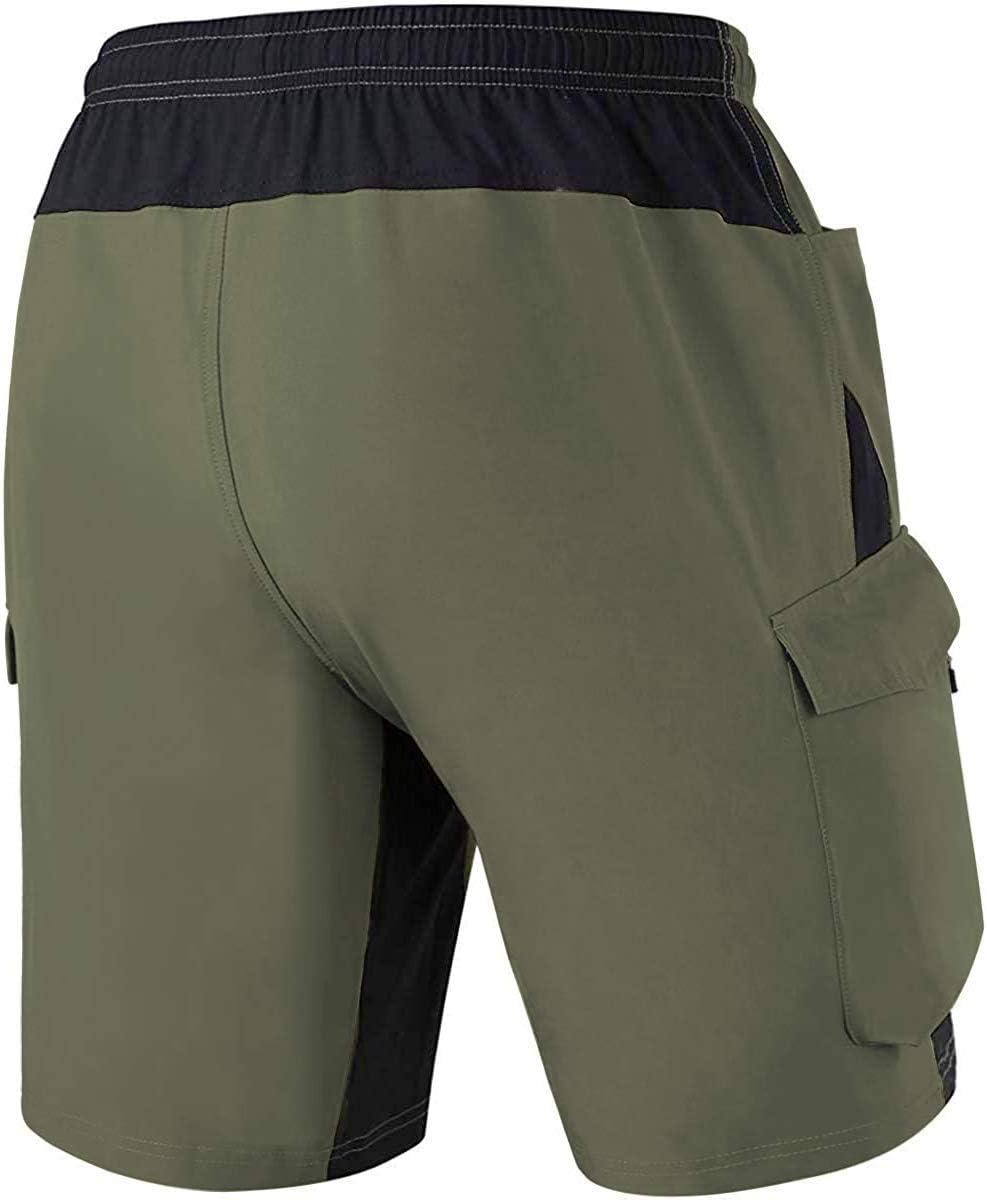Men's Mountain Bike Shorts 3D Padded Bicycle MTB Shorts Loose-fit Lightweight MTB Cycling Shorts