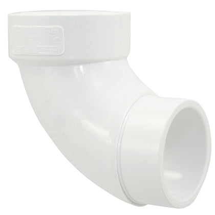 NIBCO Fig No U4807-2, 4 in. PVC DWV 90 Degree Street Elbow Spigot x Hub
