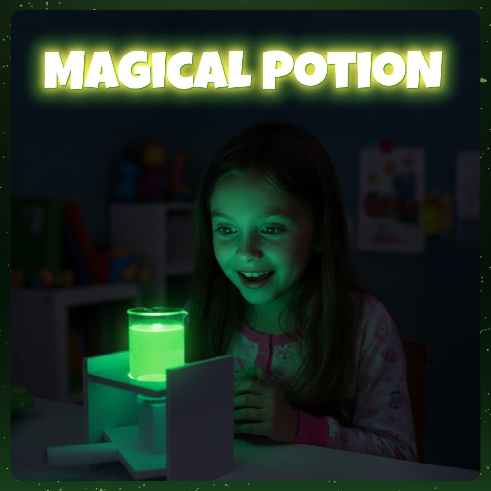 Glow in The Dark Science Experiment Kit for Kids, 15+ Amazing Science Experiments, STEM Learning for 8-12 Years Old