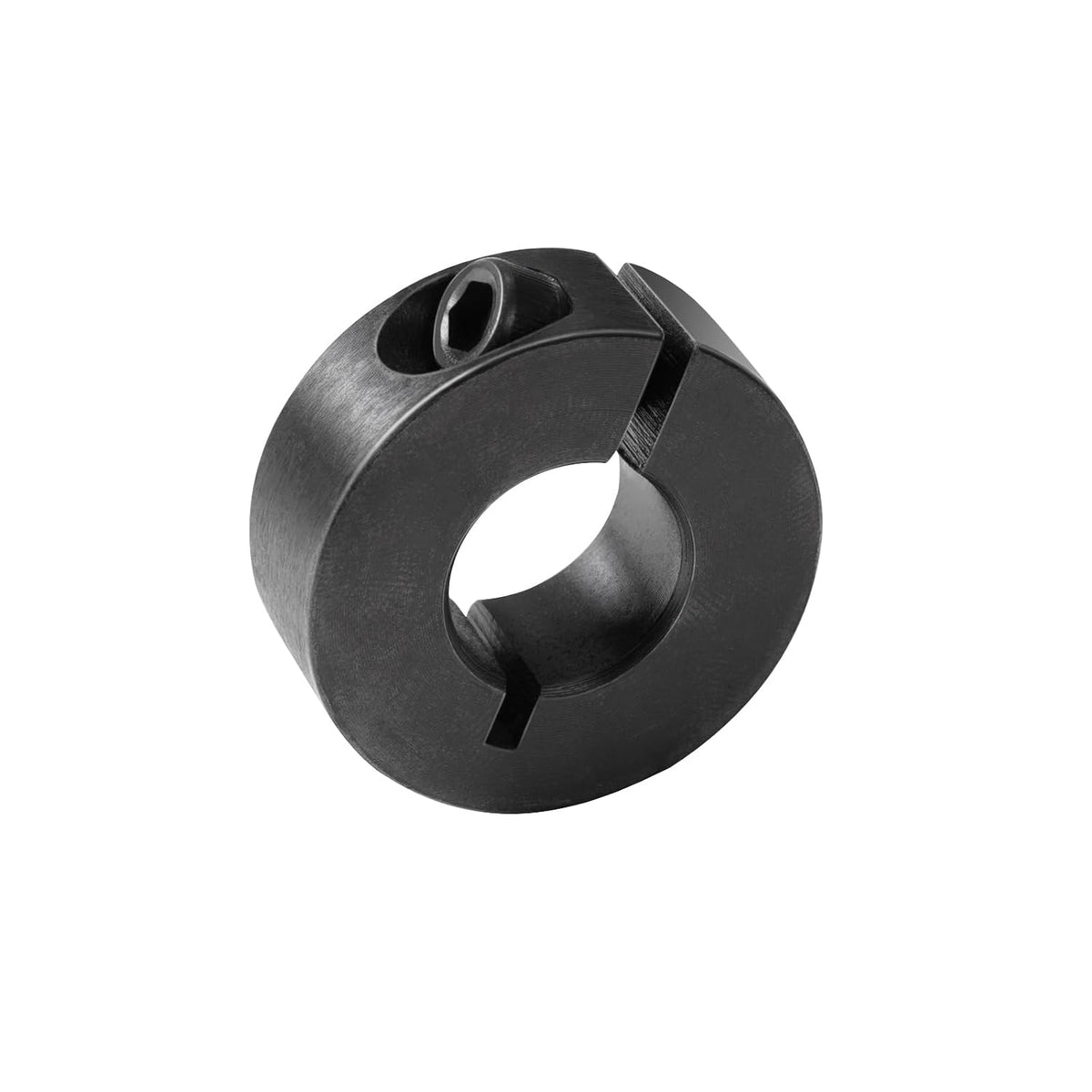 (4-Pack) Shaft Collar 1/2" Bore, 1045 Steel Set Screw Split Clamp-On Collars, 1-1/8" OD, 13/32" Thickness, with M4 Set Screws