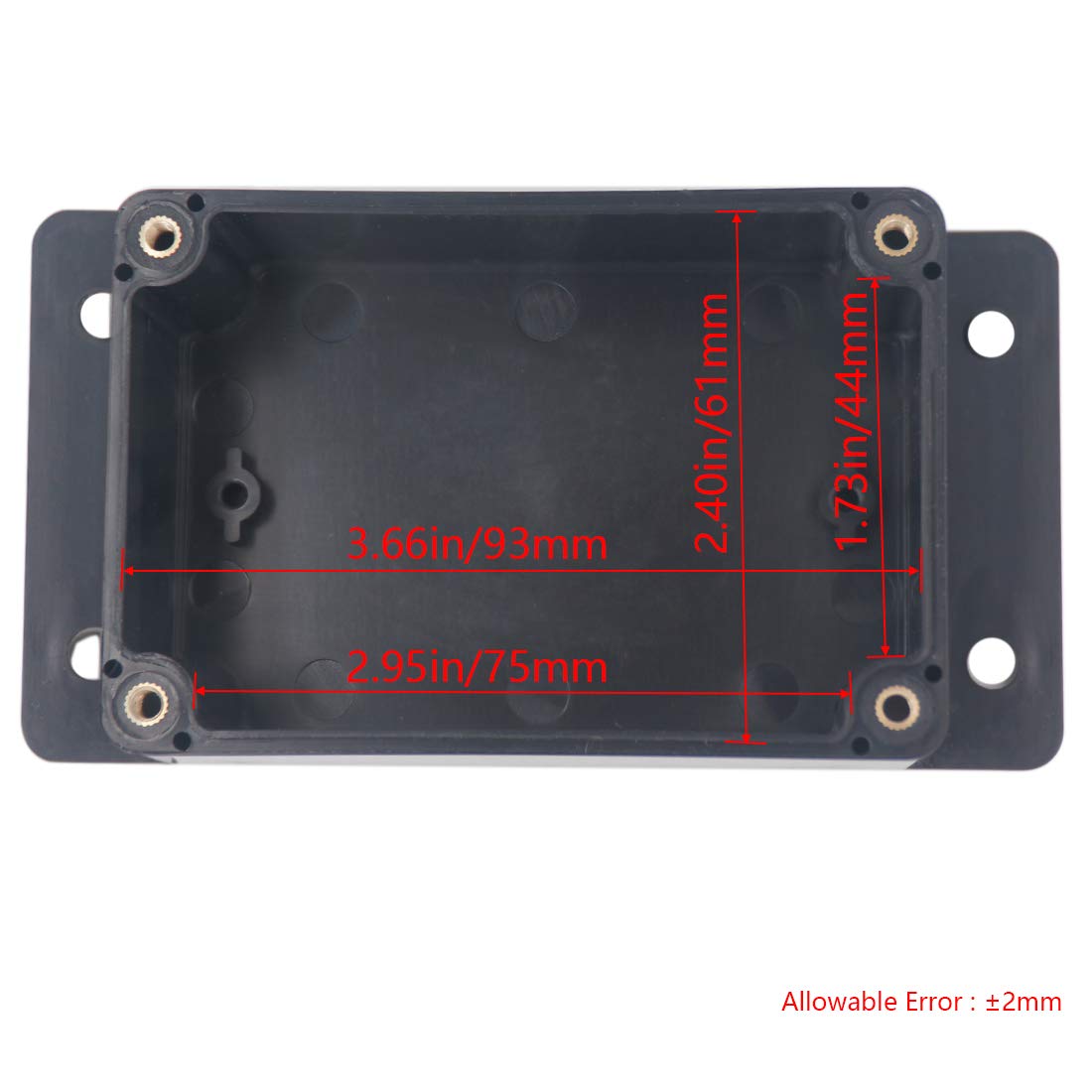 2Packs Junction Box IP65 Waterproof ABS Plastic Electrical Project Case Power Junction Boxes, Project Box with Fixed