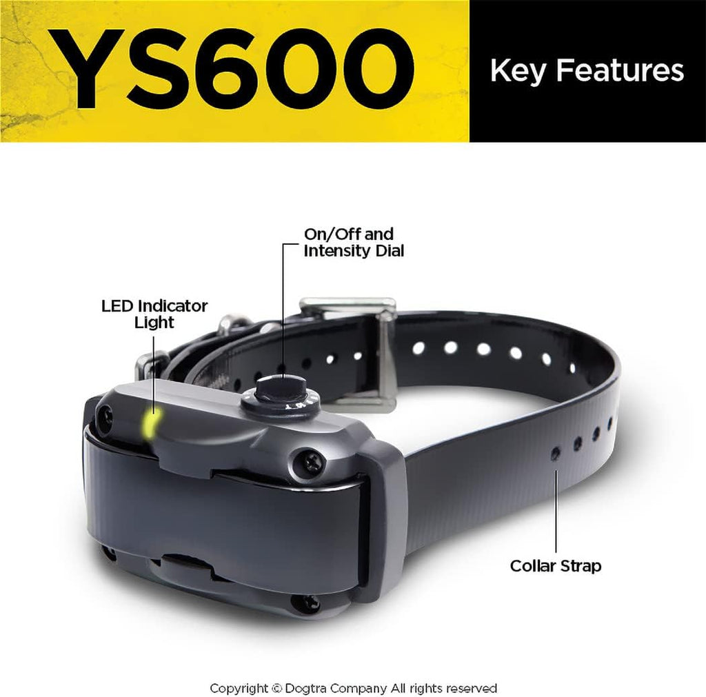 YS600 Anti Bark Collar for Medium to Large Dogs, Adjustable 10 Intensity Levels, Vibration Warning, Low/High