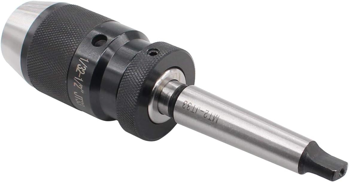 1/2 Inch 3-Jaw Keyless Drill Chuck and MT2 Taper Arbor Mount JT33