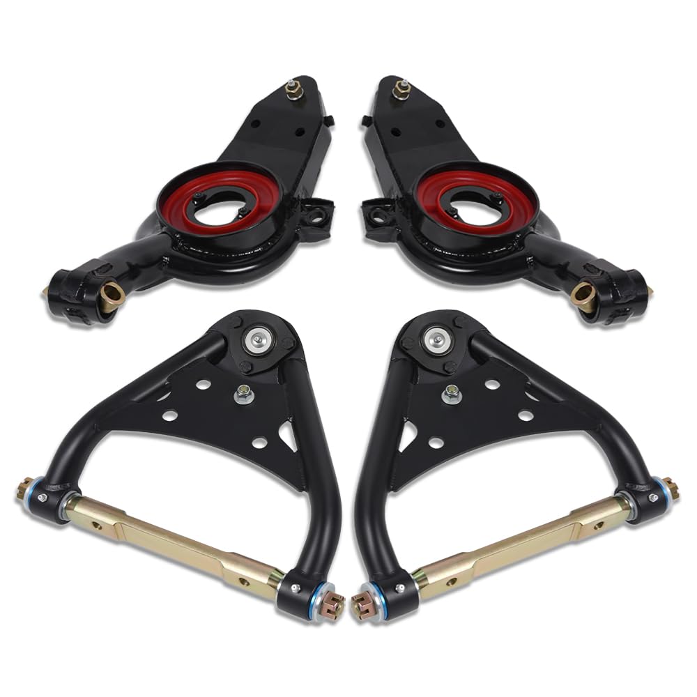 Aflle Racing Tubular Control Arms Set Upper & Lower Fits Chevy Bel Air