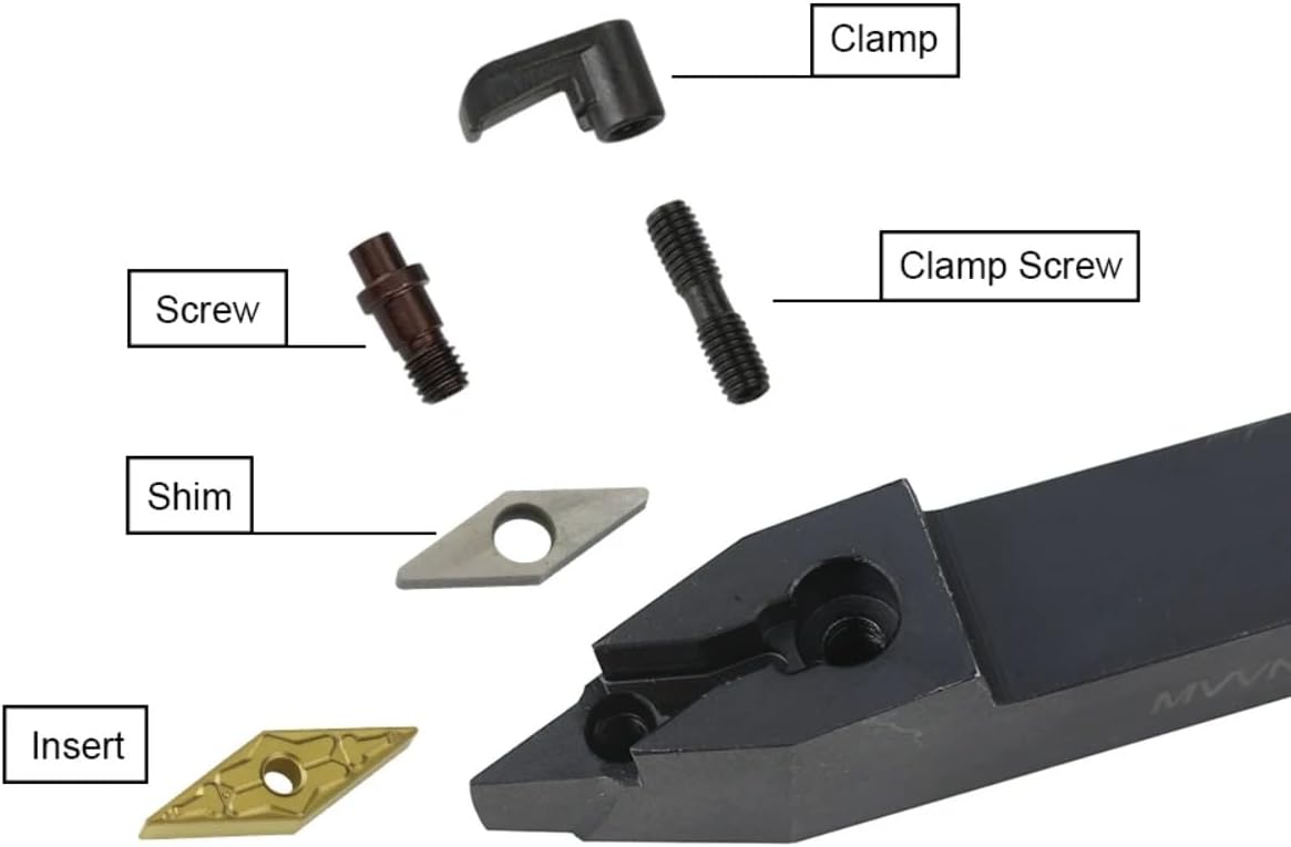 MVVNN External Turning Tool Holder Cutting Carbide (MVVNN2525M16+1pc blade)