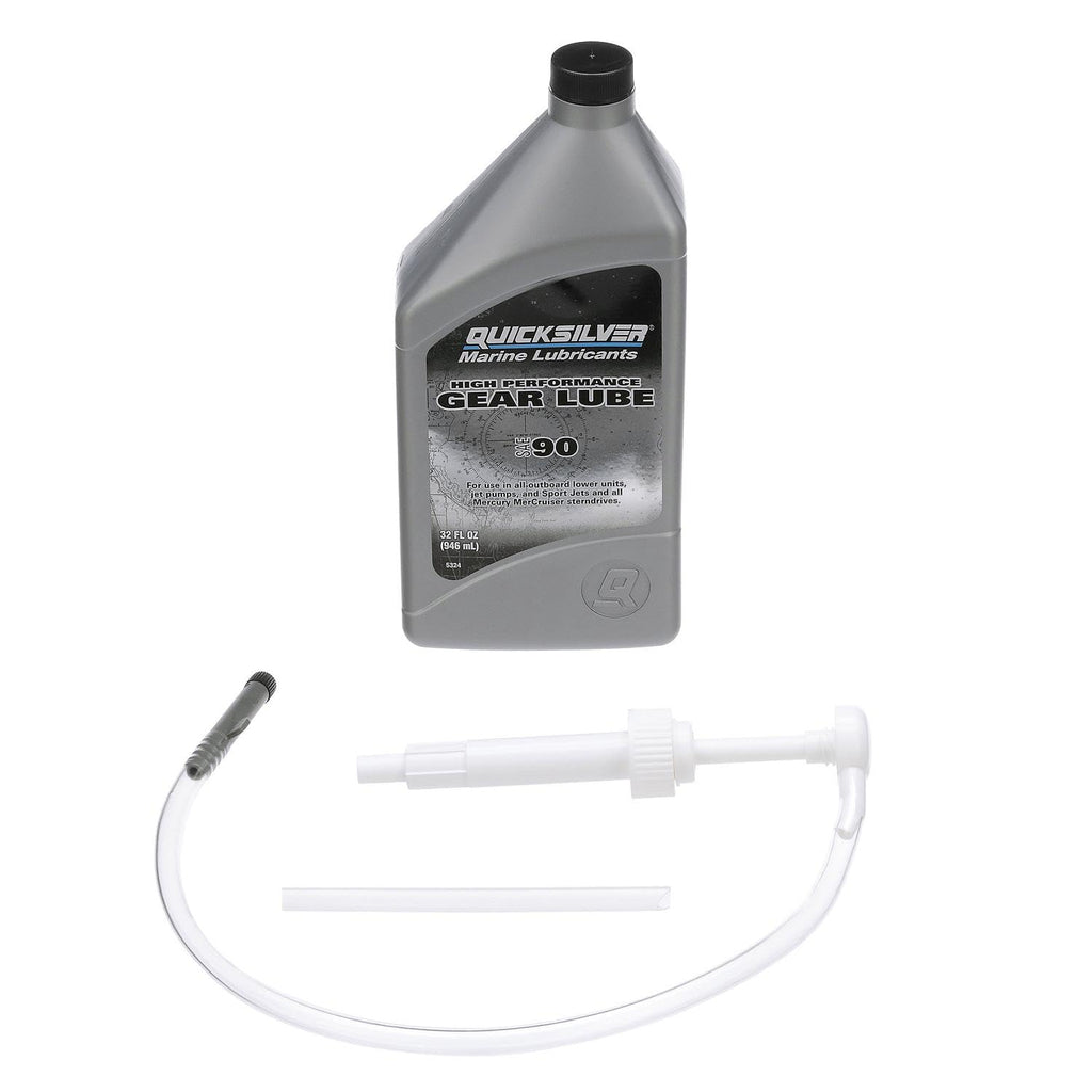 Quicksilver SAE 90 High Performance Gear Lube & Pump Kit, 32 oz