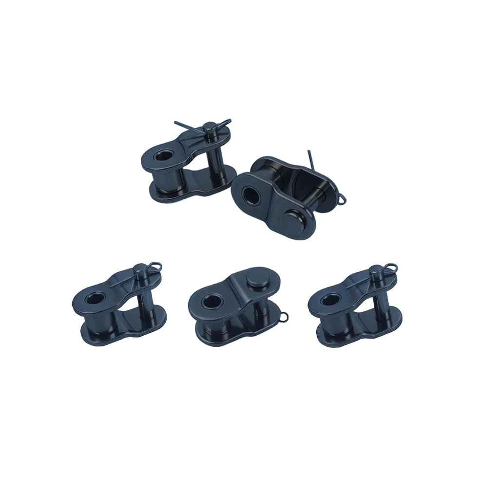 #25 Roller Chain Offset Half Link - 1/4" Pitch, ANSI-Compatible, Carbon Steel, 5-Pack for Chain Length Adjustment & Repairs