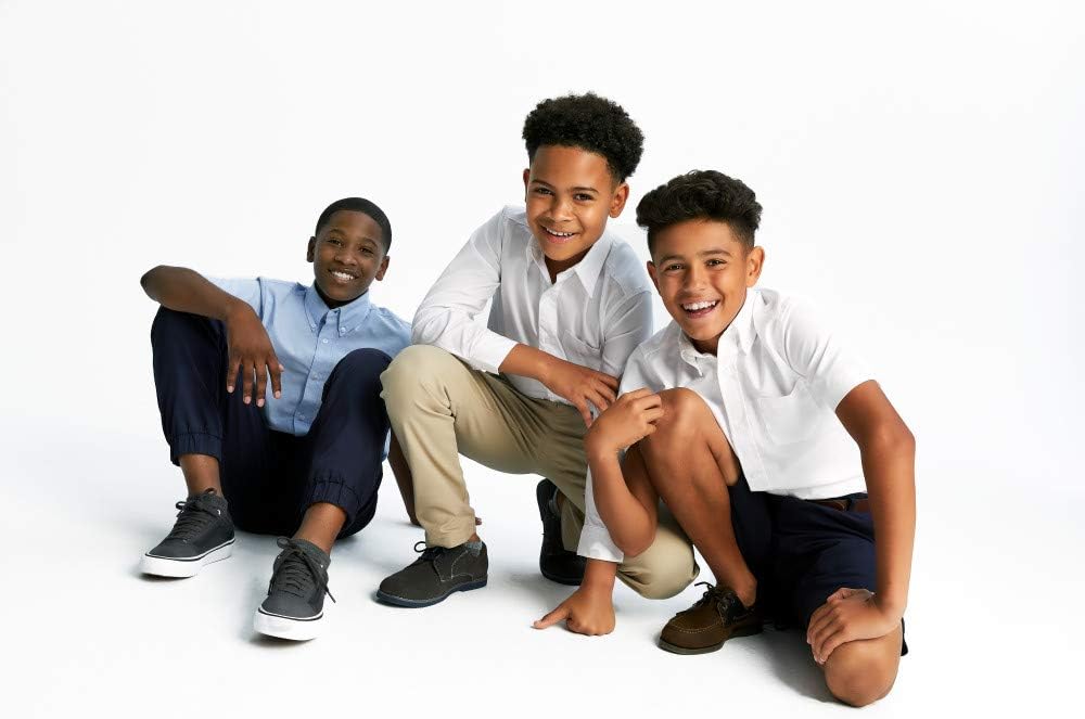 Boys White Short Sleeves Oxford Shirt - E9003 - White, 7