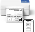 Bluetooth Thermal Shipping Label Printer for Small Business, White | Wireless Portable Mailing Shipping Printer for