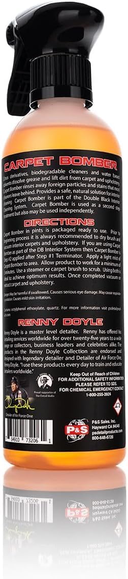 Carpet Bomber – Professional Upholstery Cleaner, Citrus-Based Formula, Removes Grease, Dirt & Odors, Highly