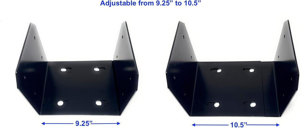 J.H. Yoder Timbers 10x10 Post Base Kit - Powder-Coated Heavy Duty Aluminum Post Anchors - Adjustable 9.25" - 10.5"