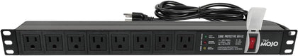 1U Rack-Mount Horizontal 8-Outlet PDU, UL Listed PDU with Surge Protection LED Indicators 6ft Cord Power Distribution