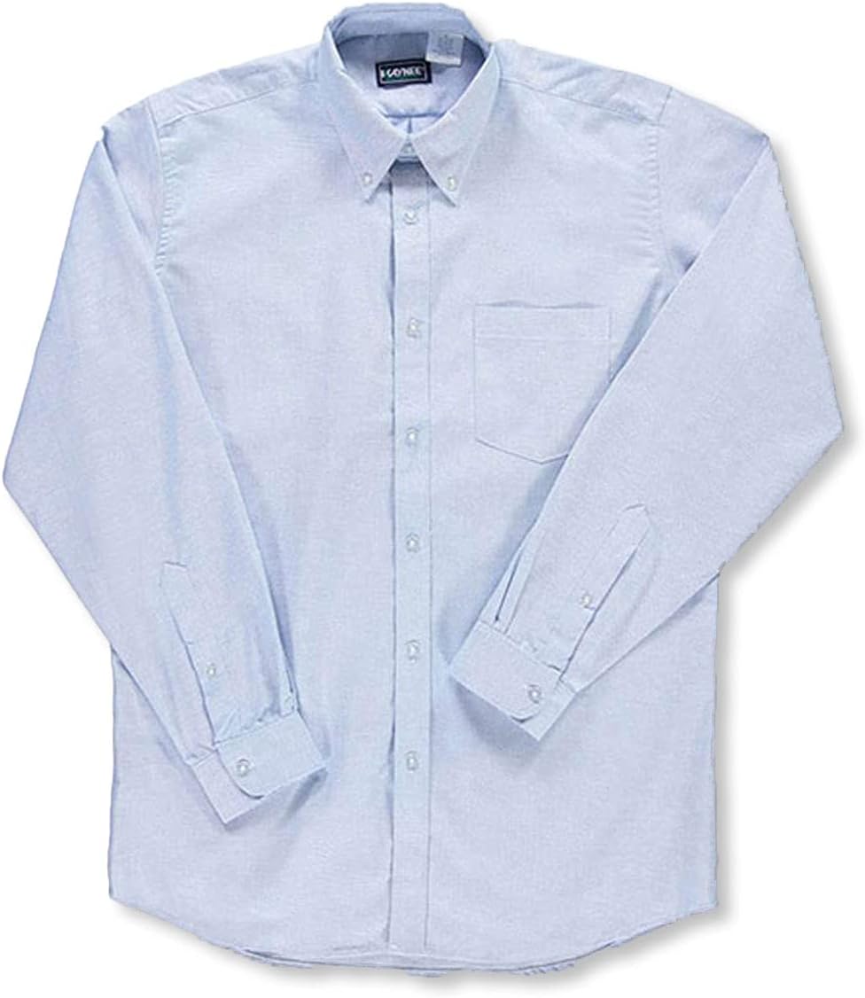 A+ Boys and Mens Long Sleeve School Uniform Oxford Shirt