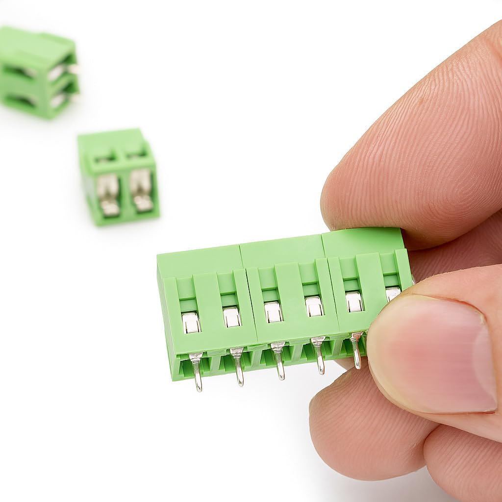 ANGSTROM 20pcs 2-Pin 5.08mm Pitch PCB Screw Terminal Block, 300V 10A