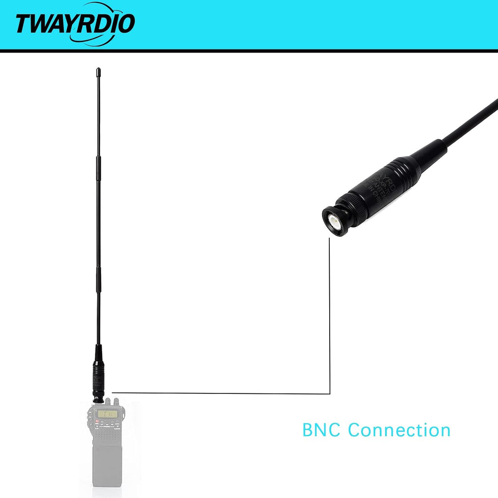 27MHz CB Radio Antenna Whip Handheld BNC Antenna Portable Replacement Compatible with Midland 75-822 75-785 MHS75