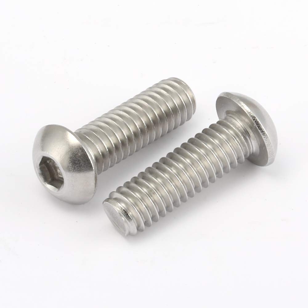 10-32 x 5/8" Button Head Socket Cap Bolts Screws, 50 PCS
