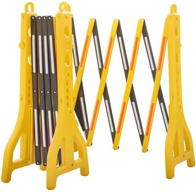 Expandable Mobile Barricade, Outdoor Plastic Retractable Traffic Fence, Crowd Control Barriers Guard | Portable |