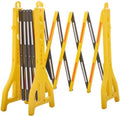 Expandable Mobile Barricade, Outdoor Plastic Retractable Traffic Fence, Crowd Control Barriers Guard | Portable |