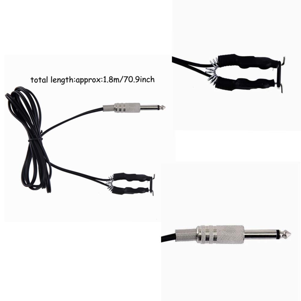 Foot Pedal and Clip Cord,New Star Tattoo 360 GEM Pro Stainless Steel Foot Pedal Switch Control and Tatto Clip Cord