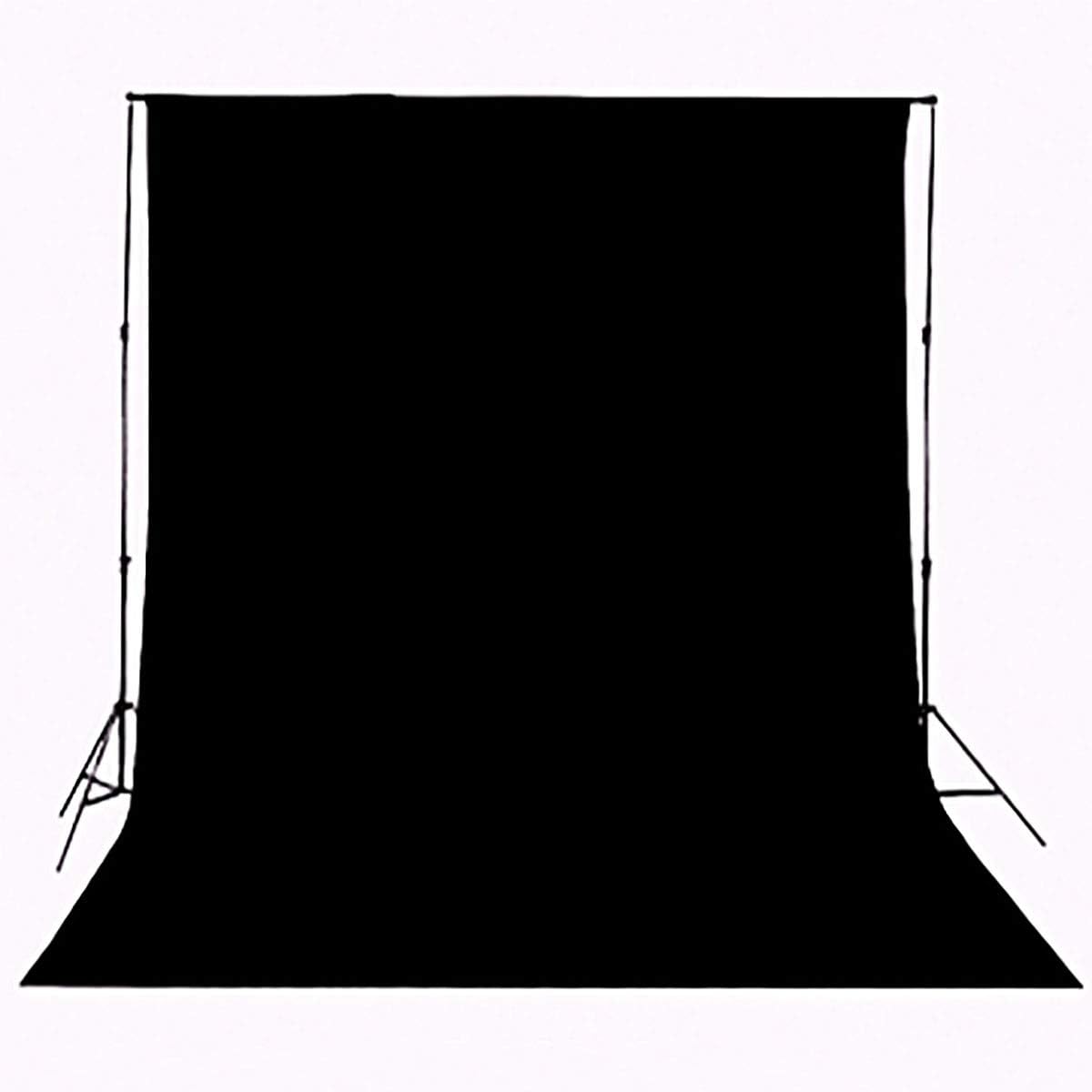 Background Solid Black Backdrop Muslin Portrait Background Screen for Photo Backdrop Video Photography Studio(6x9ft