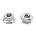 4 Pieces M12 x 1.25mm Pitch Serrated Flange Nut Hex Lock Nuts, Metric Fine Pitch, Stainless Steel 304