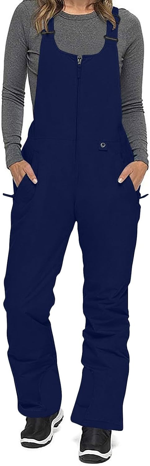 Snow Pants Womens Snow Bibs Ski Pants Winter Waterproof Insulated Bib Snowboard Pant Ski Jumpsuit Coveralls Overalls