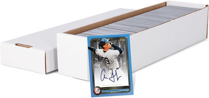 800 Count Trading Card Storage Box with Removable Lid | Durable 2-Piece Cardboard Card Organizer for Sports, MTG &