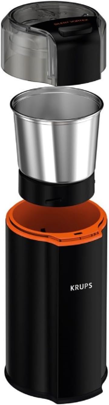 Silent Vortex Electric Coffee Grinder: 3 oz Capacity, 5x Quieter, 175W Motor for Coffee Beans, Spices & Herbs