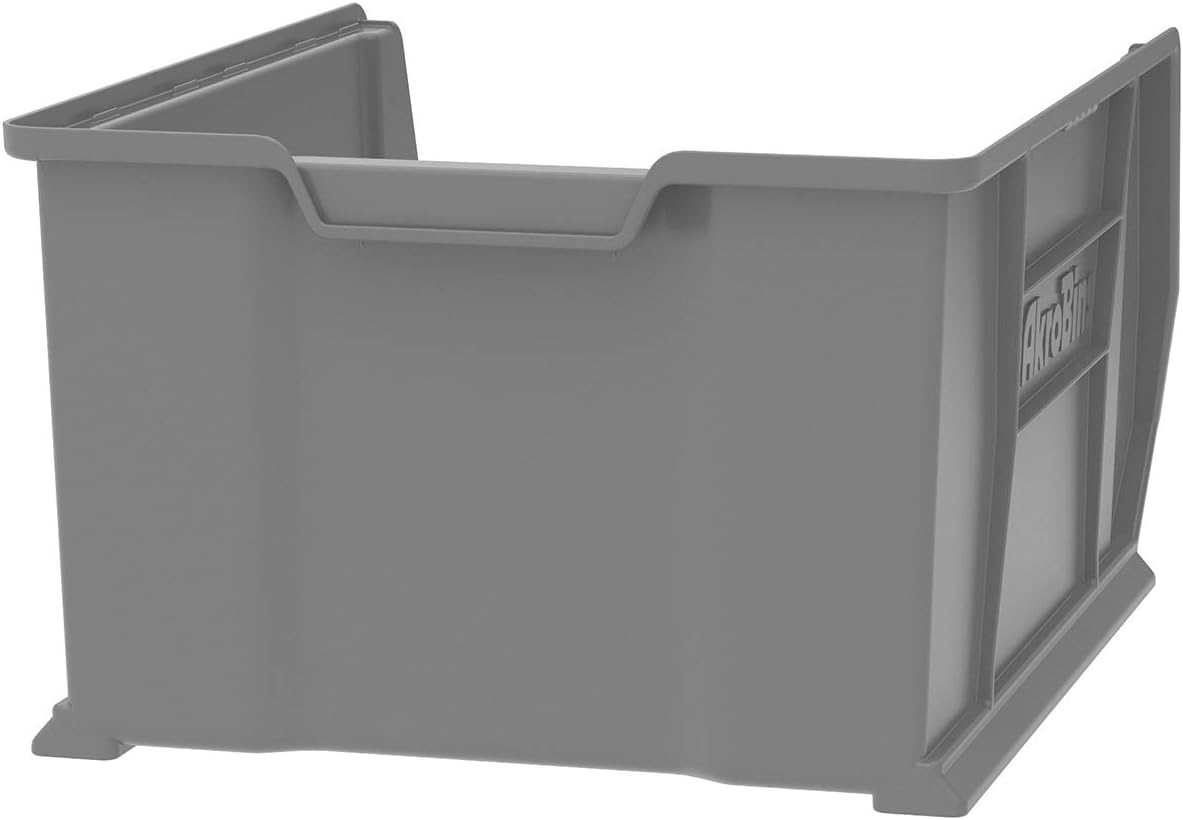 30289 Super-Size AkroBins Plastic Storage Bins, Space-Saving Stackable Bins for Garage, Classroom, Warehouse