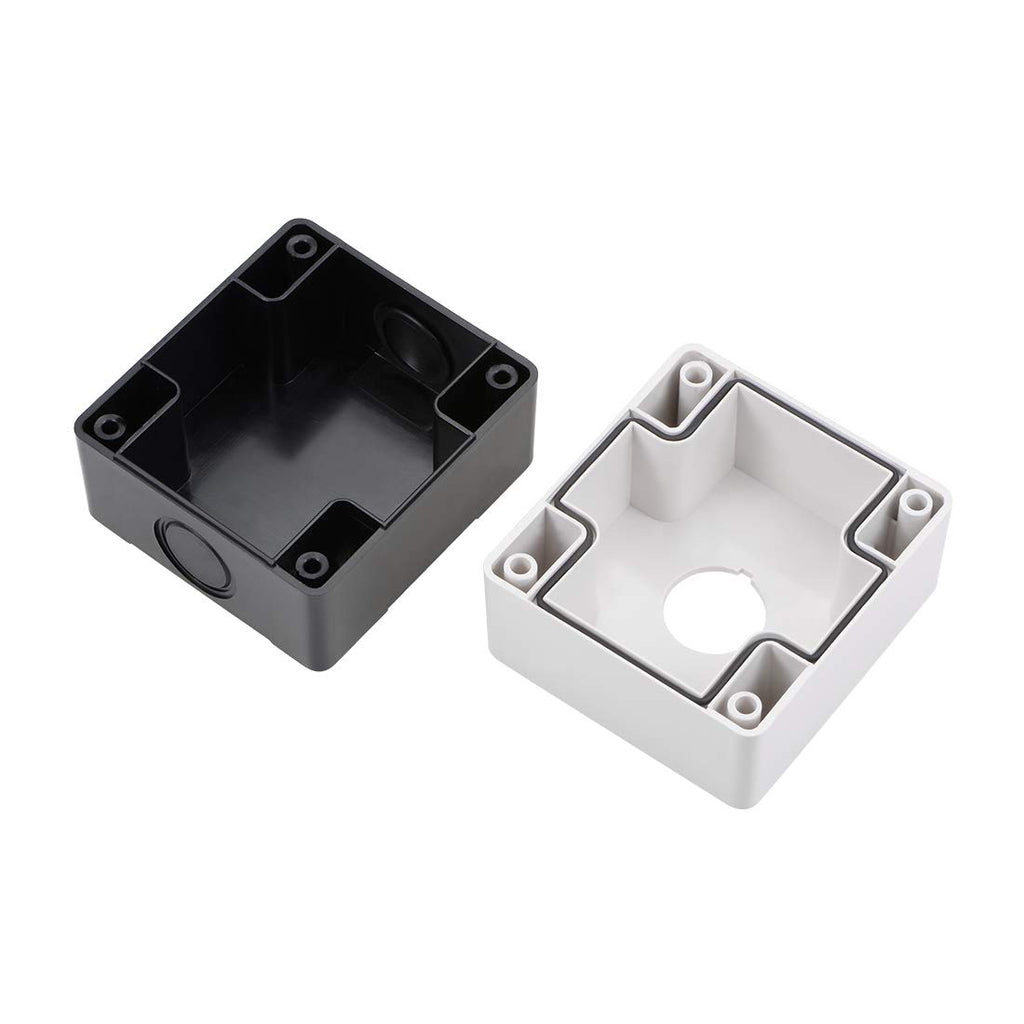 uxcell Push Button Switch Control Station Box 22mm 1 Button Holes White and Black