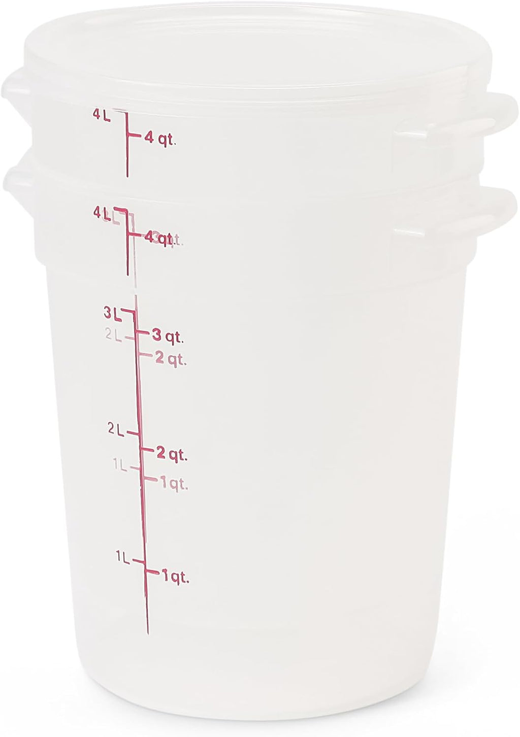 Food Storage Containers with Lids (BPA-Free) - 4 Quart - Food Grade Buckets with Lids (2 Pack) - For Dough Proofing